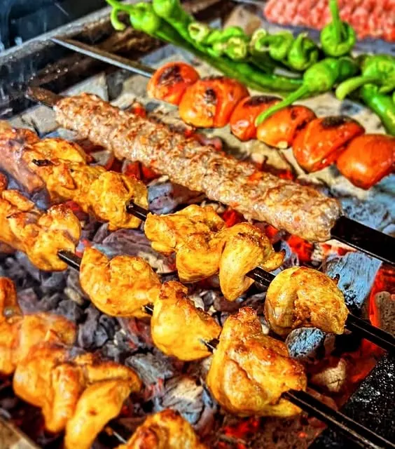 Közün üzerinde.